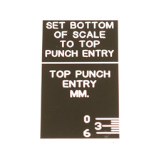 Manesty Lower Left Punch Entry Tag | 6483590